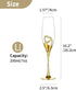 Crystal Champagne Flutes with Set of 2  Champagne Glasses with Wooden Gift Box